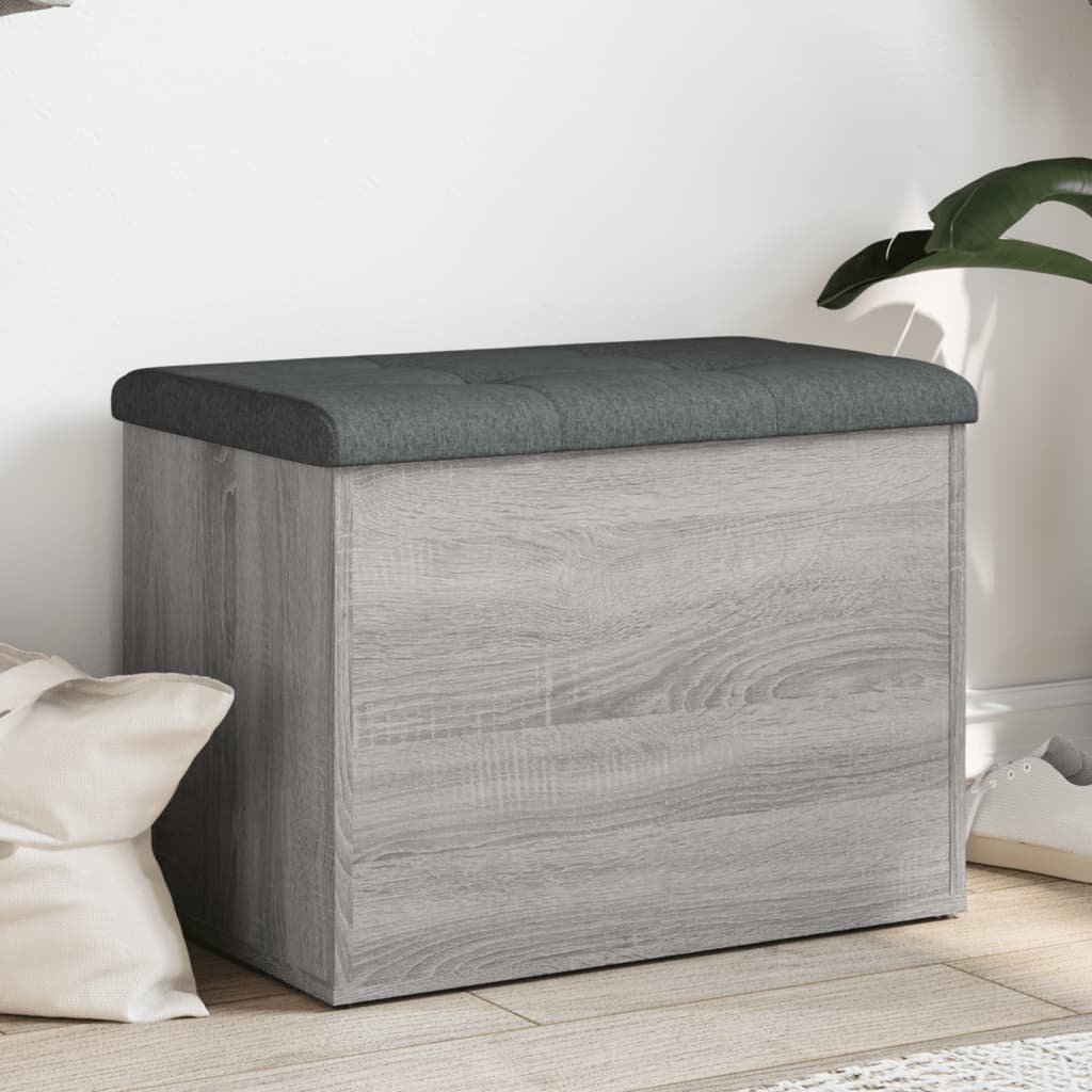 Banc de rangement sonoma gris 62x42x45 cm bois d'ingénierie - XIOS