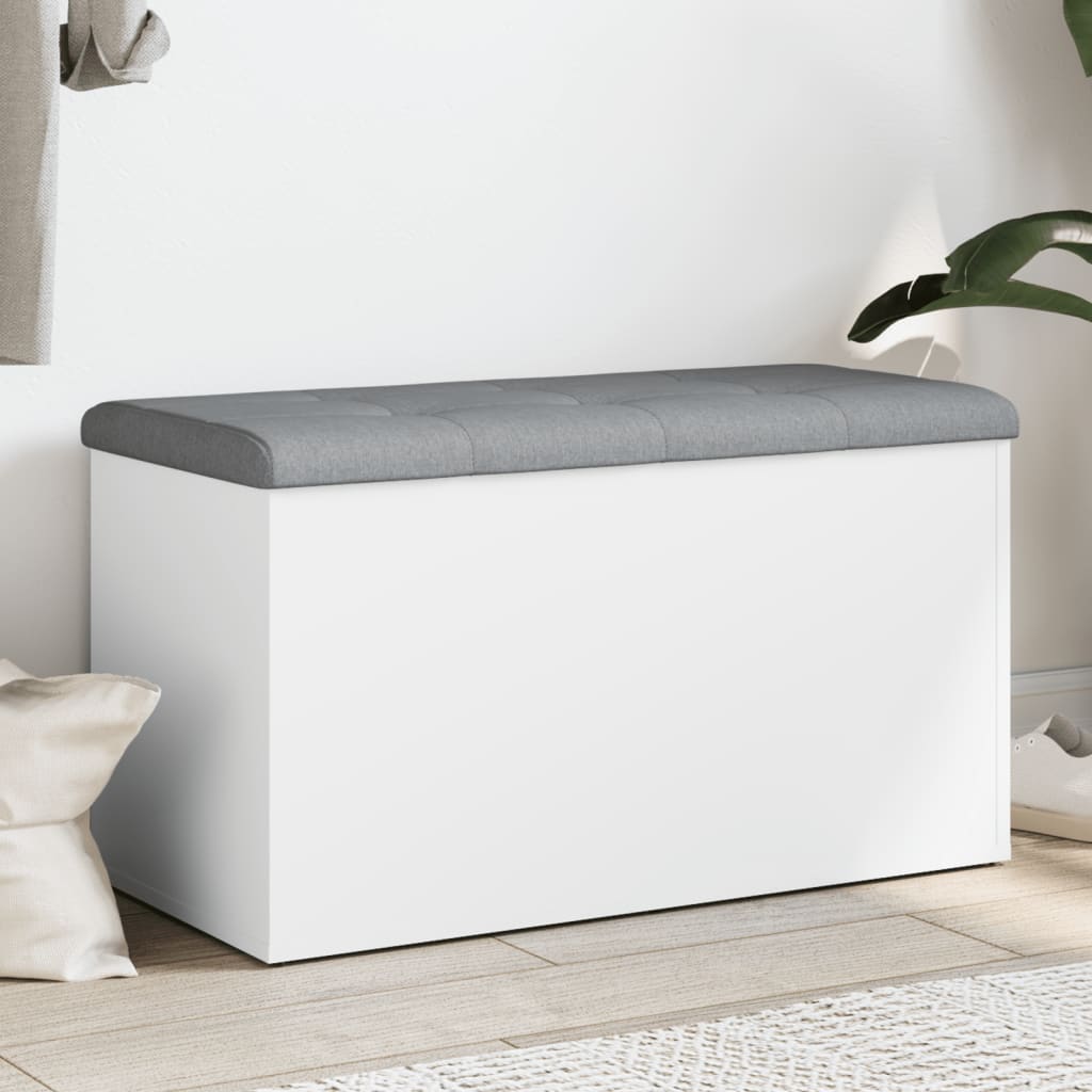 Banc de rangement Blanc 82x42x45 cm Bois d'ingénierie - XIOS
