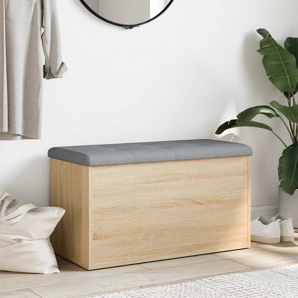 Banc de rangement Chêne Sonoma 82x42x45 cm Bois d'ingénierie - XIOS
