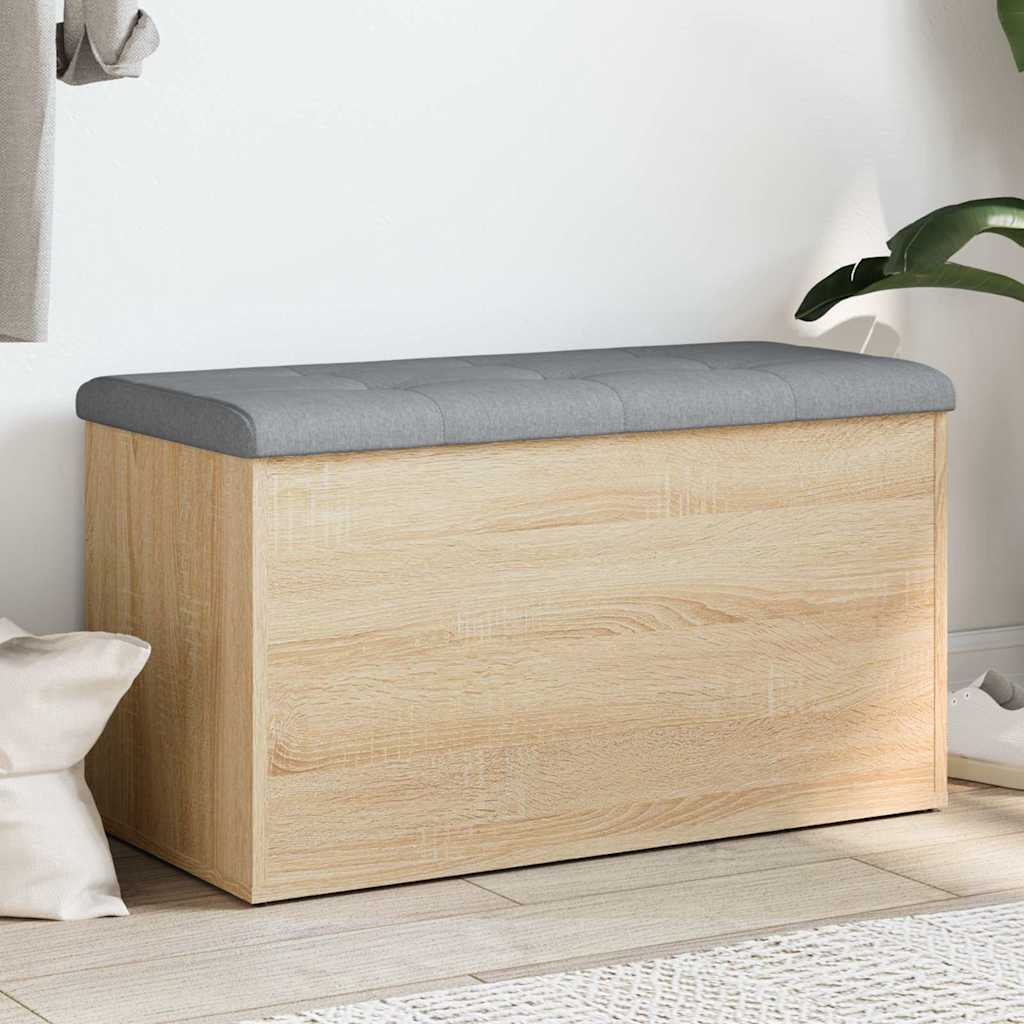 Banc de rangement Chêne Sonoma 82x42x45 cm Bois d'ingénierie - XIOS