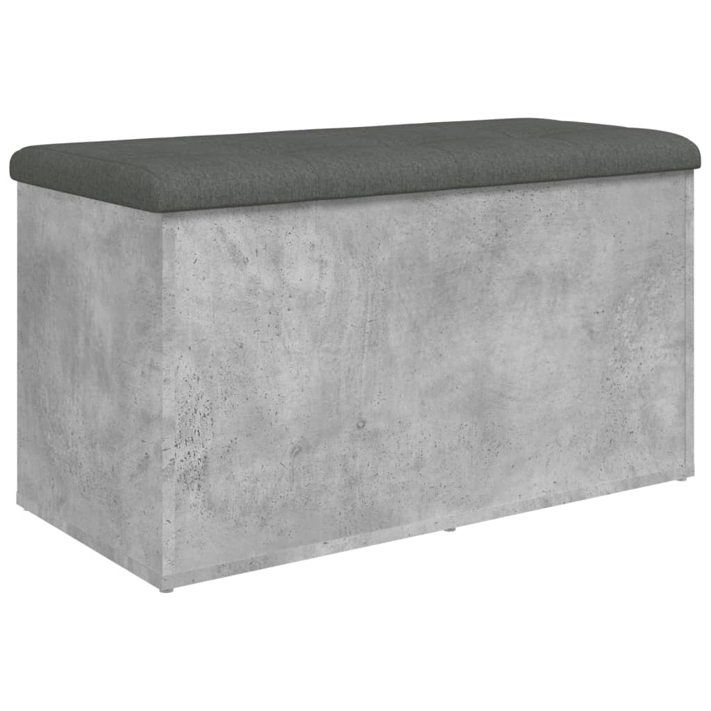 Banc de rangement gris béton 82x42x45 cm bois d'ingénierie - XIOS