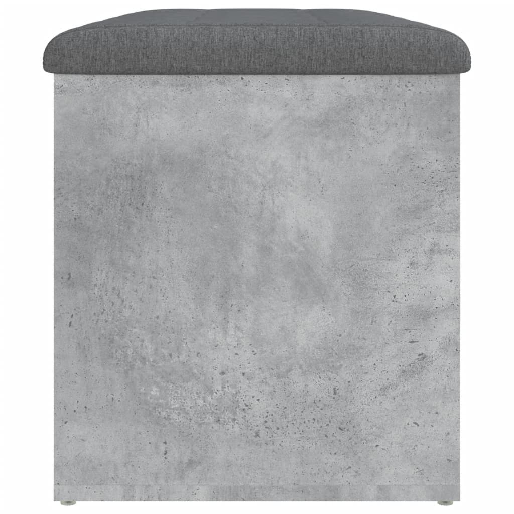 Banc de rangement gris béton 82x42x45 cm bois d'ingénierie - XIOS