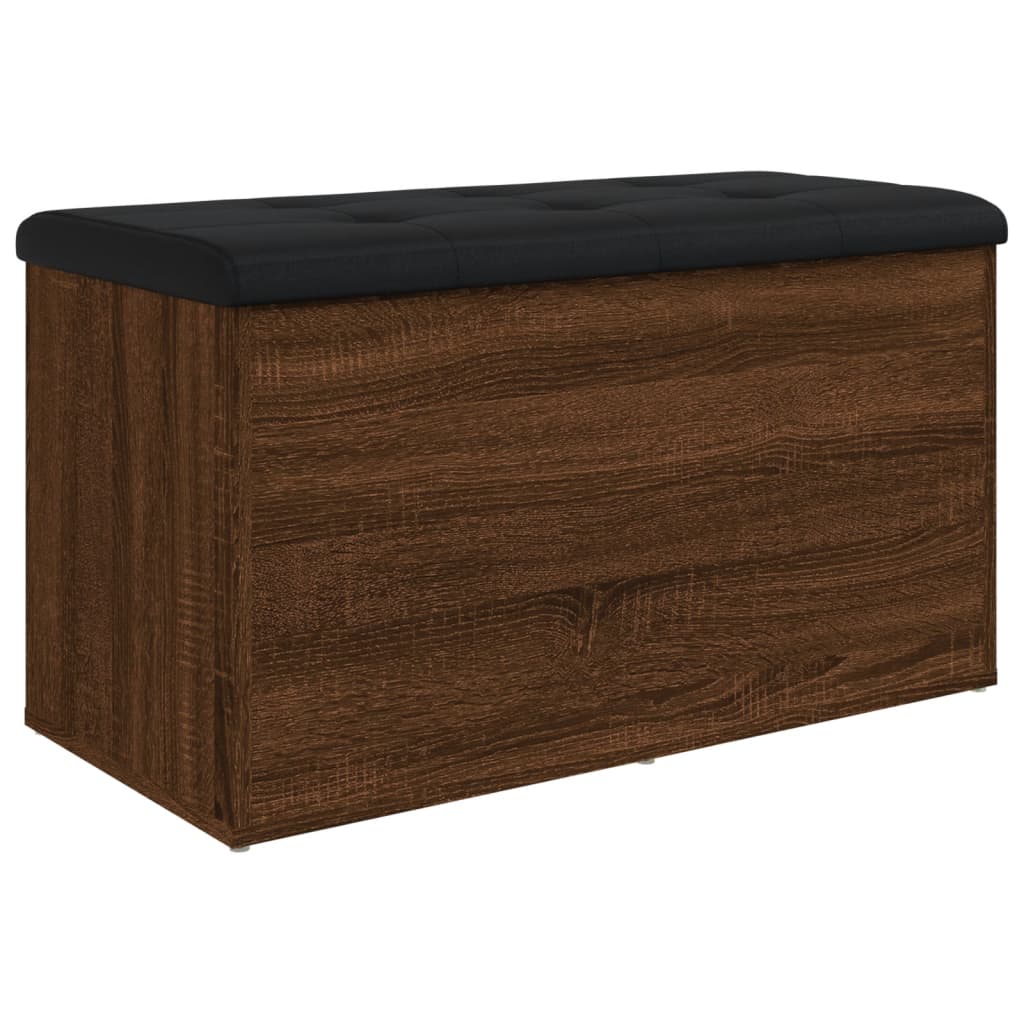 Banc de rangement chêne fumé 82x42x45 cm Bois d'ingénierie - XIOS