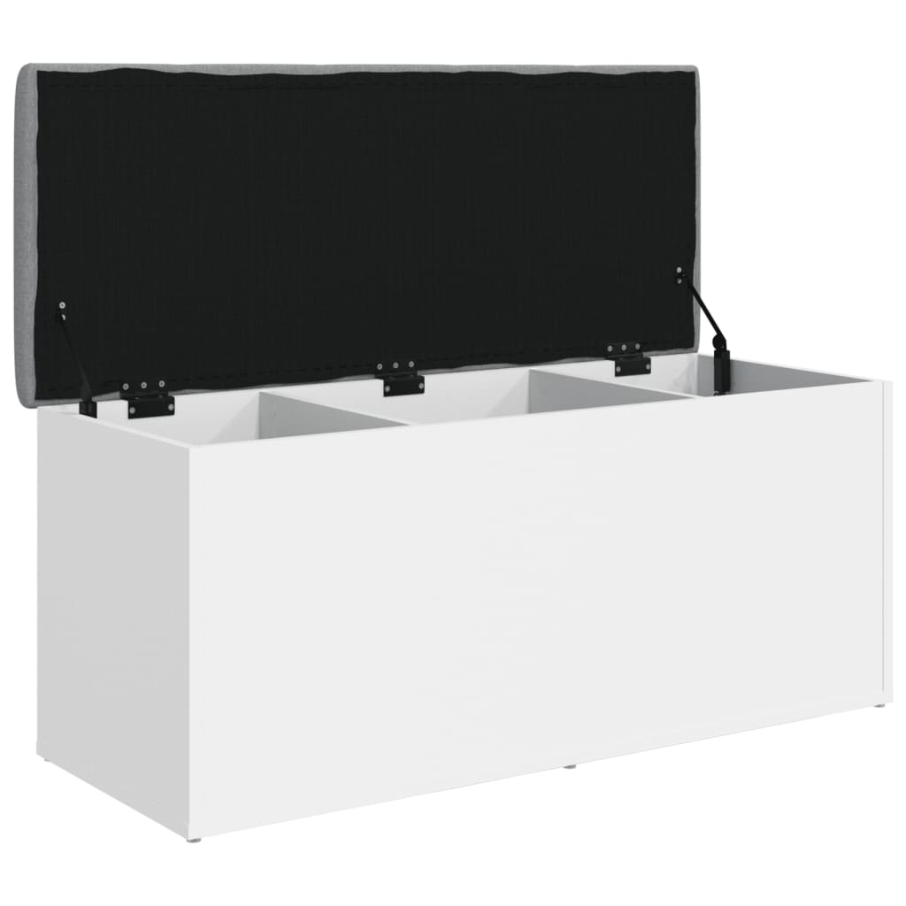 Banc de rangement Blanc 102x42x45 cm Bois d'ingénierie - XIOS