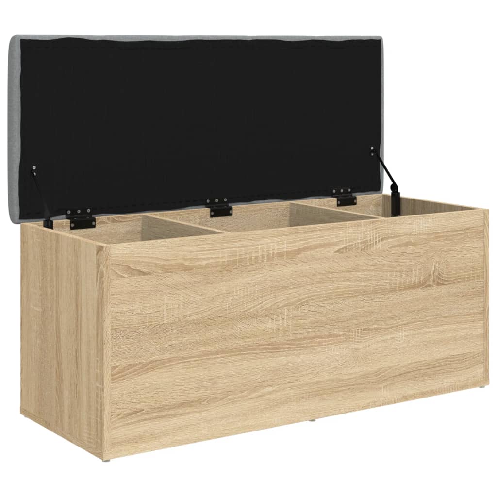 Banc de rangement chêne sonoma 102x42x45 cm bois d'ingénierie - XIOS