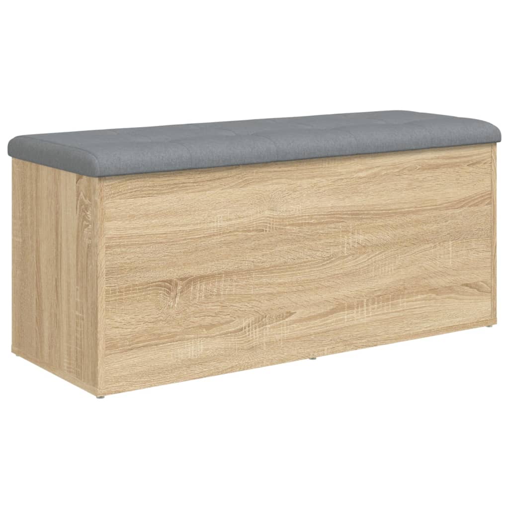 Banc de rangement chêne sonoma 102x42x45 cm bois d'ingénierie - XIOS