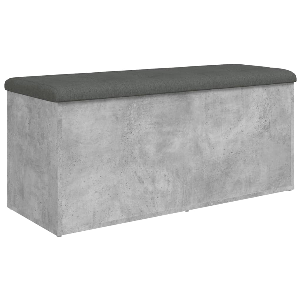 Banc de rangement gris béton 102x42x45 cm bois d'ingénierie - XIOS