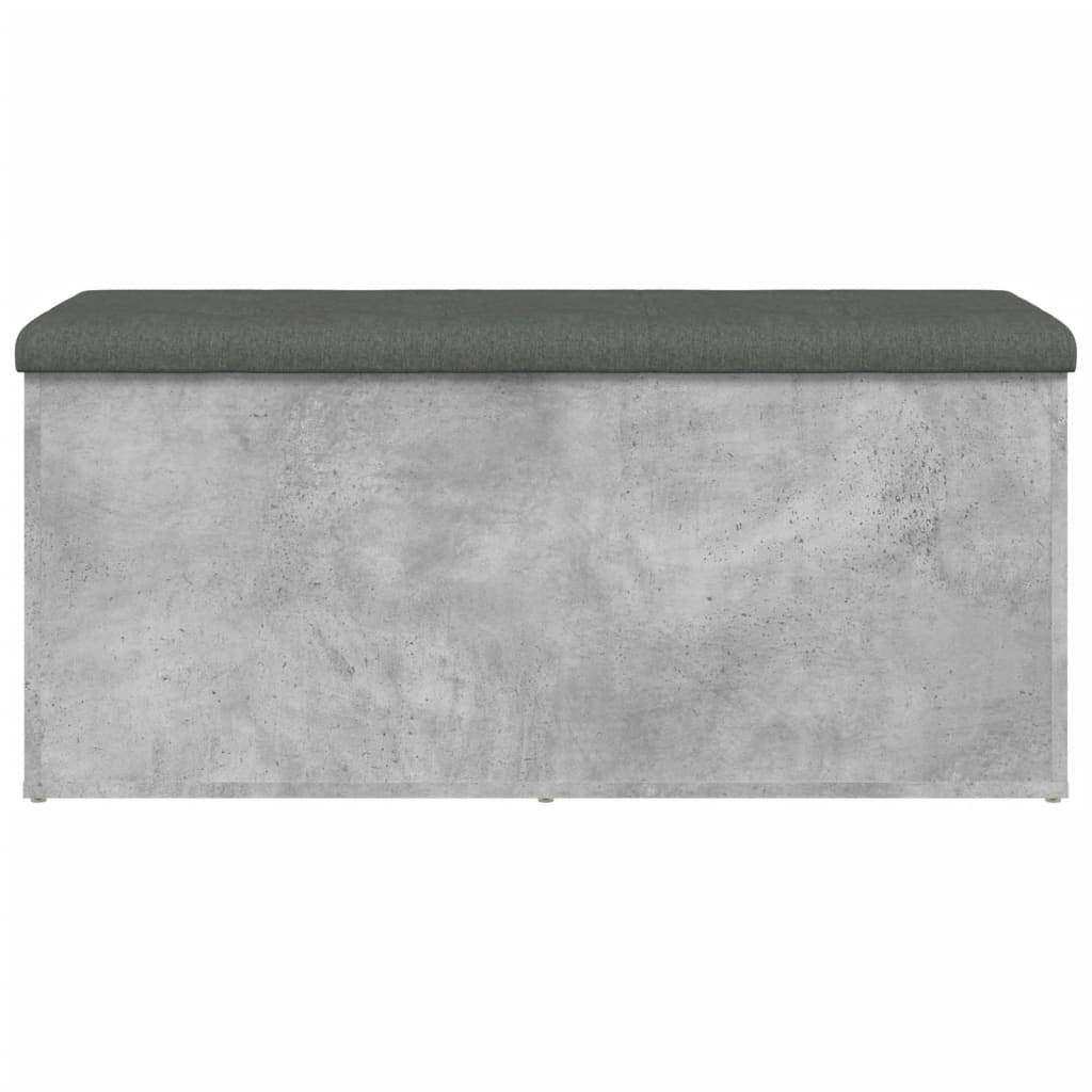 Banc de rangement gris béton 102x42x45 cm bois d'ingénierie - XIOS
