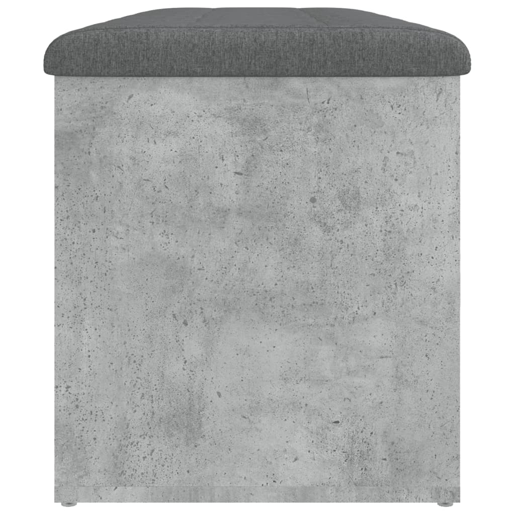 Banc de rangement gris béton 102x42x45 cm bois d'ingénierie - XIOS