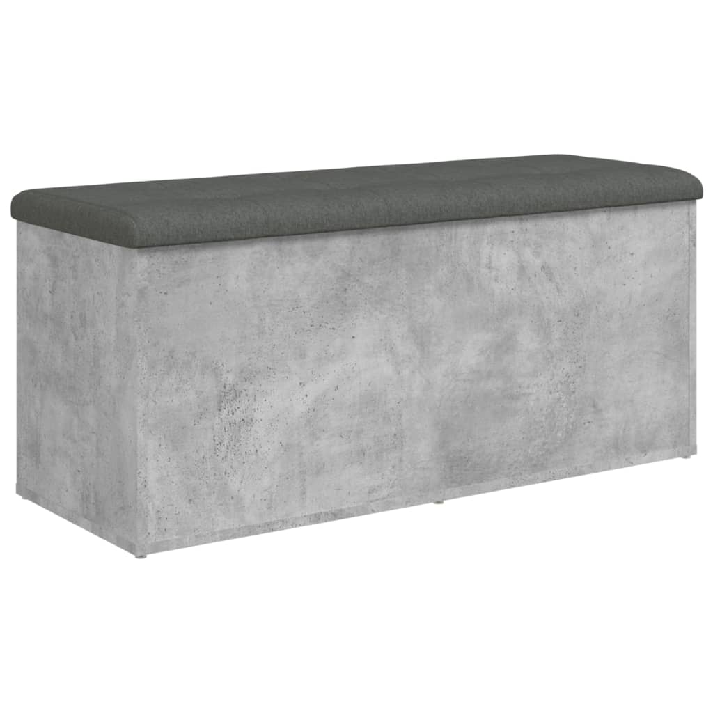Banc de rangement gris béton 102x42x45 cm bois d'ingénierie - XIOS