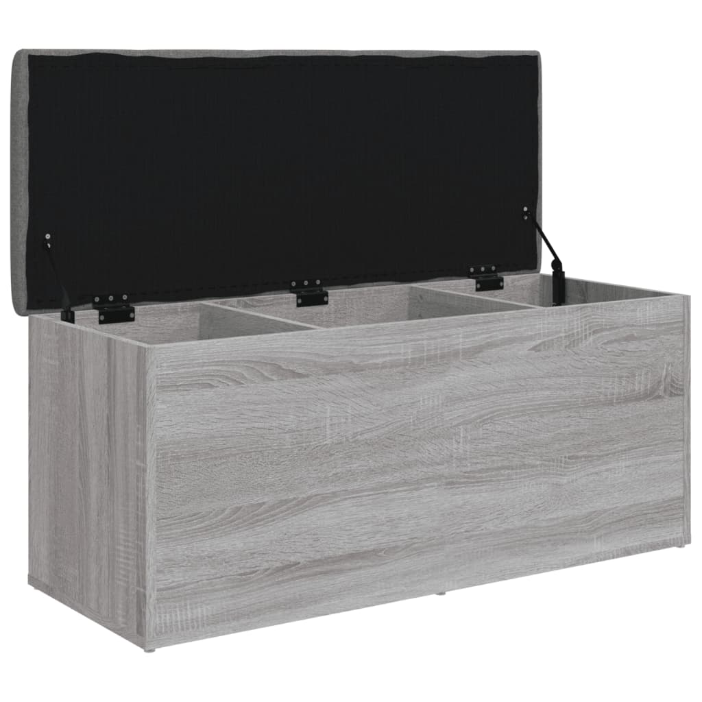 Banc de rangement sonoma gris 102x42x45 cm bois d'ingénierie - XIOS