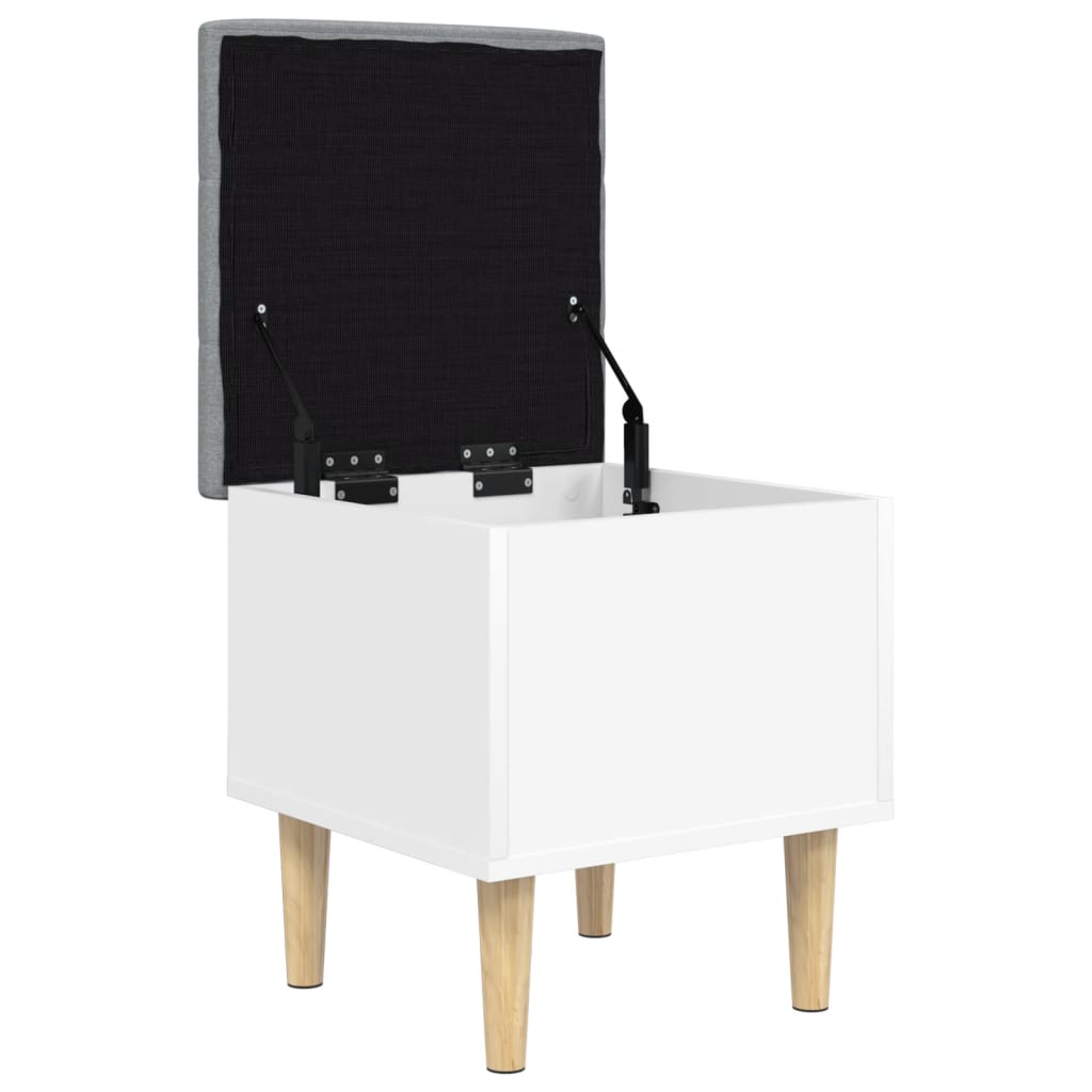 Banc de rangement blanc 42x42x46 cm bois d'ingénierie - XIOS