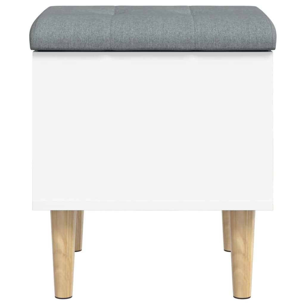 Banc de rangement blanc 42x42x46 cm bois d'ingénierie - XIOS
