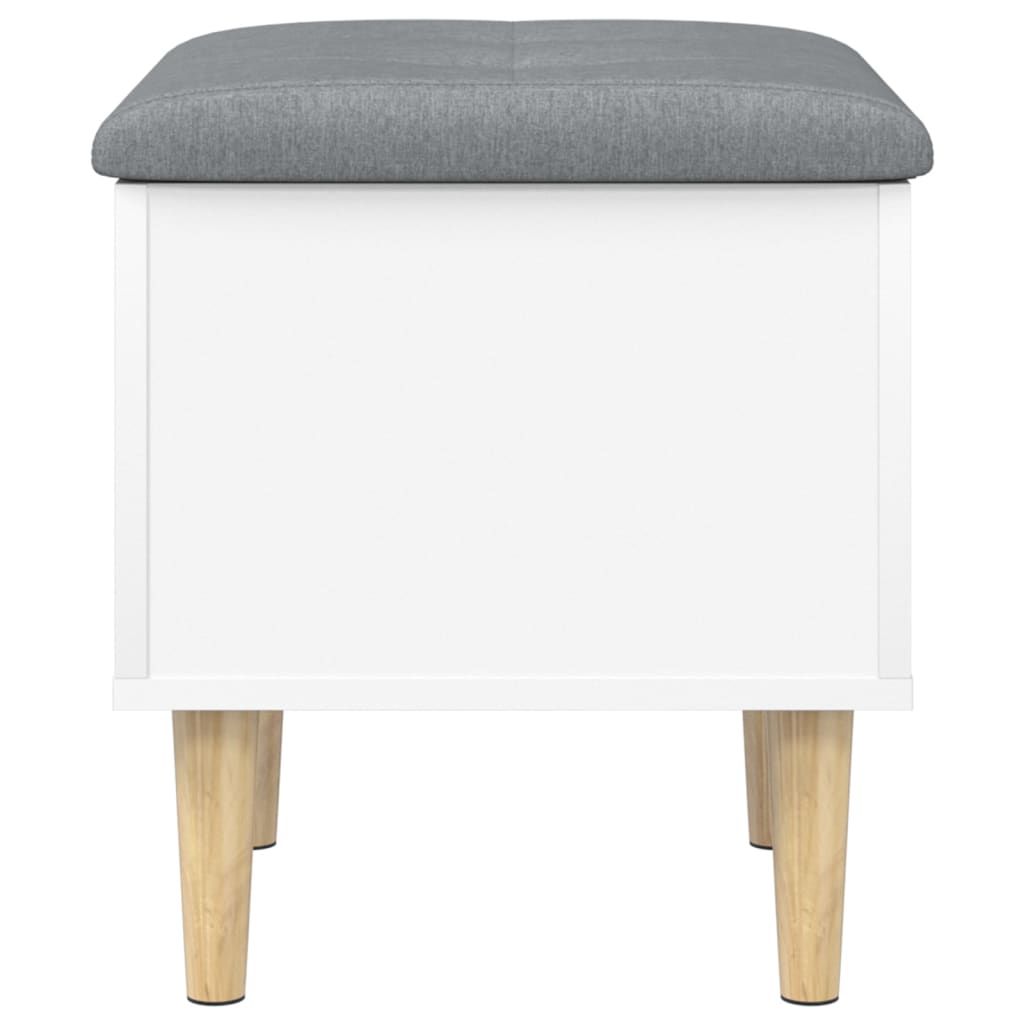 Banc de rangement blanc 42x42x46 cm bois d'ingénierie - XIOS