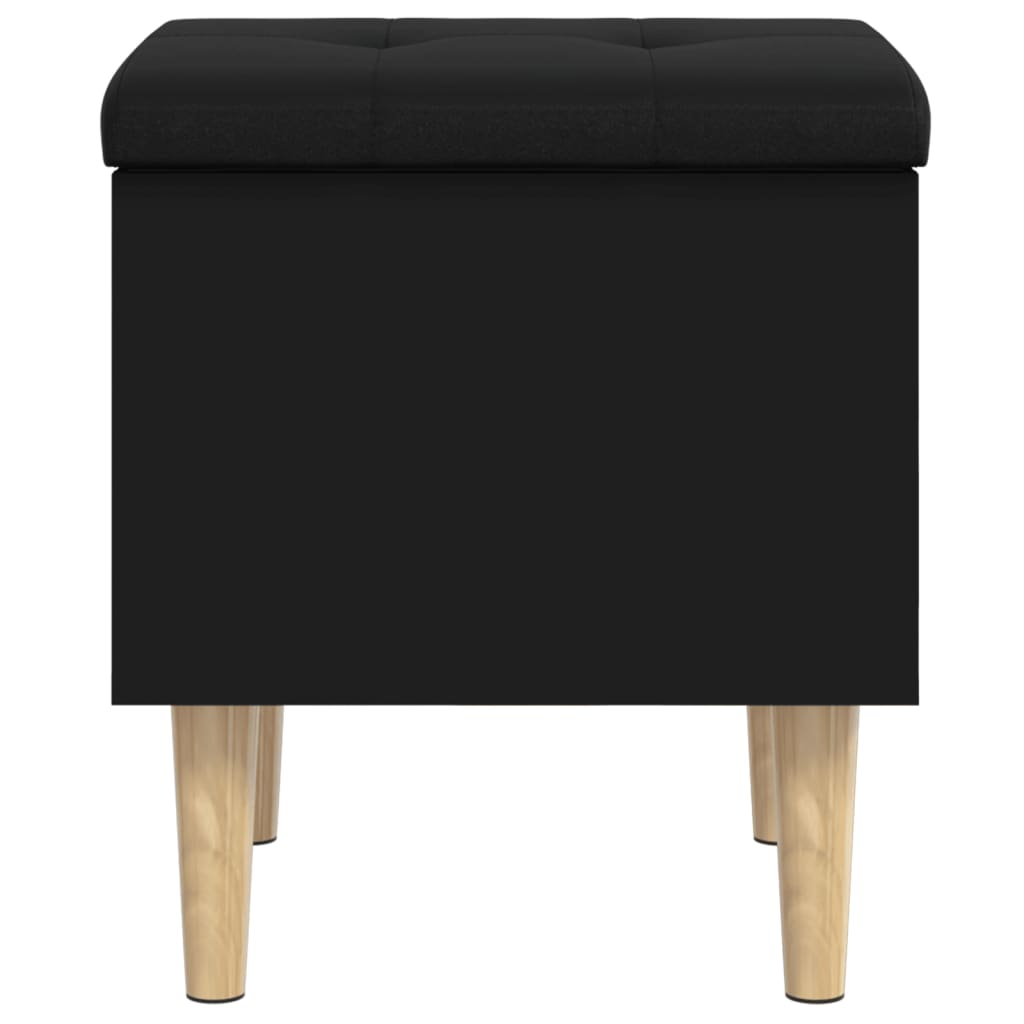 Banc de rangement noir 42x42x46 cm bois d'ingénierie - XIOS