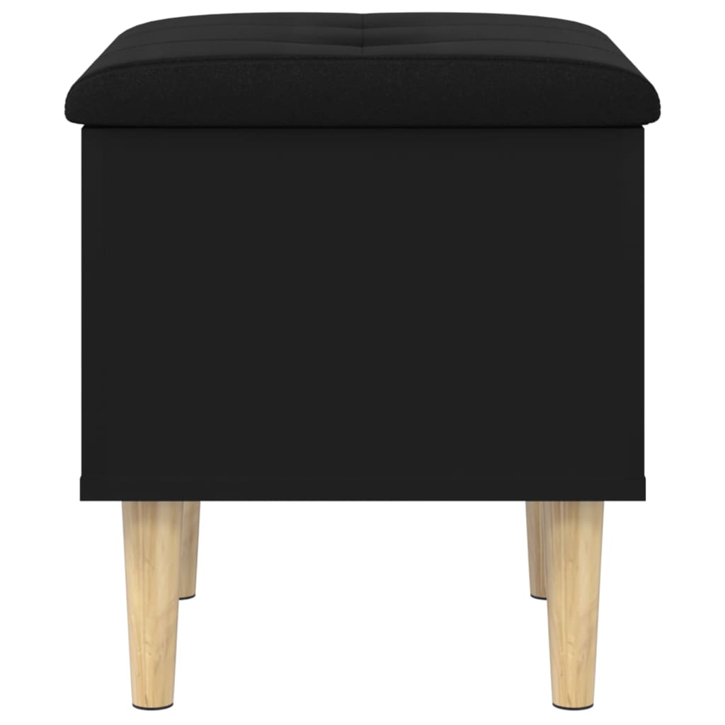 Banc de rangement noir 42x42x46 cm bois d'ingénierie - XIOS