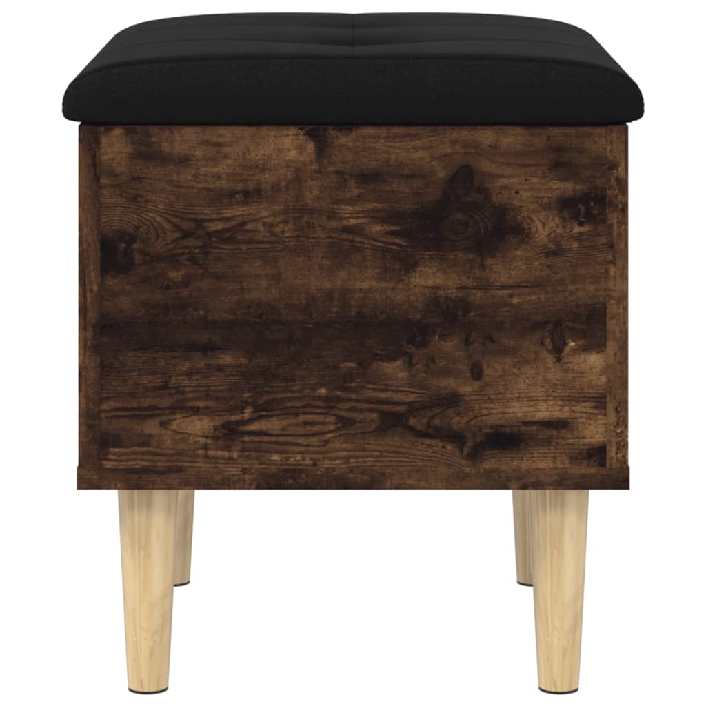 Banc de rangement chêne fumé 42x42x46 cm bois d'ingénierie - XIOS