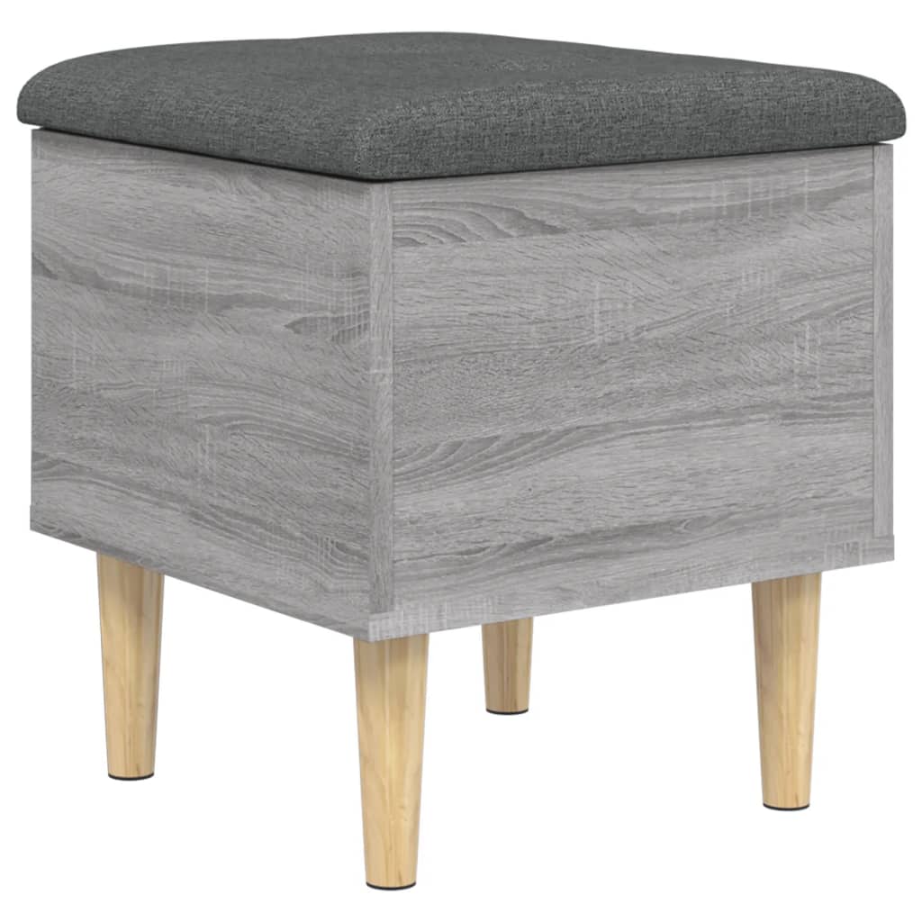Banc de rangement sonoma gris 42x42x46 cm bois d'ingénierie - XIOS