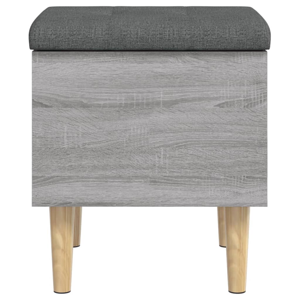 Banc de rangement sonoma gris 42x42x46 cm bois d'ingénierie - XIOS
