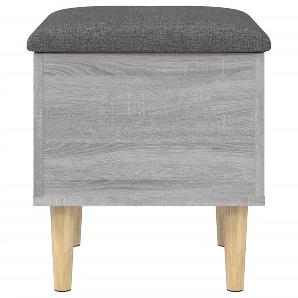 Banc de rangement sonoma gris 42x42x46 cm bois d'ingénierie - XIOS