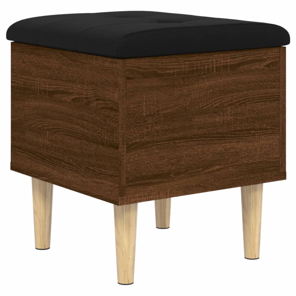 Banc de rangement chêne marron 42x42x46 cm bois d'ingénierie - XIOS