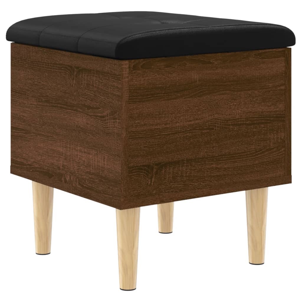 Banc de rangement chêne marron 42x42x46 cm bois d'ingénierie - XIOS