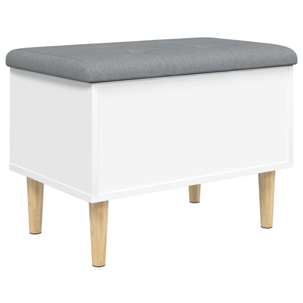 Banc de rangement blanc 62x42x46 cm bois d'ingénierie - XIOS