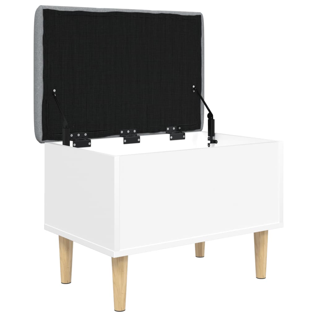 Banc de rangement blanc 62x42x46 cm bois d'ingénierie - XIOS