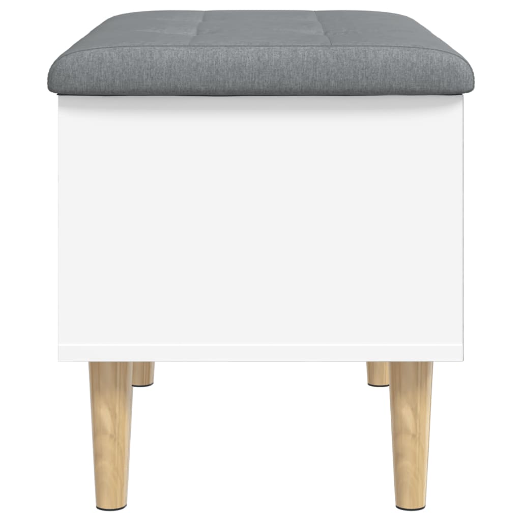Banc de rangement blanc 62x42x46 cm bois d'ingénierie - XIOS