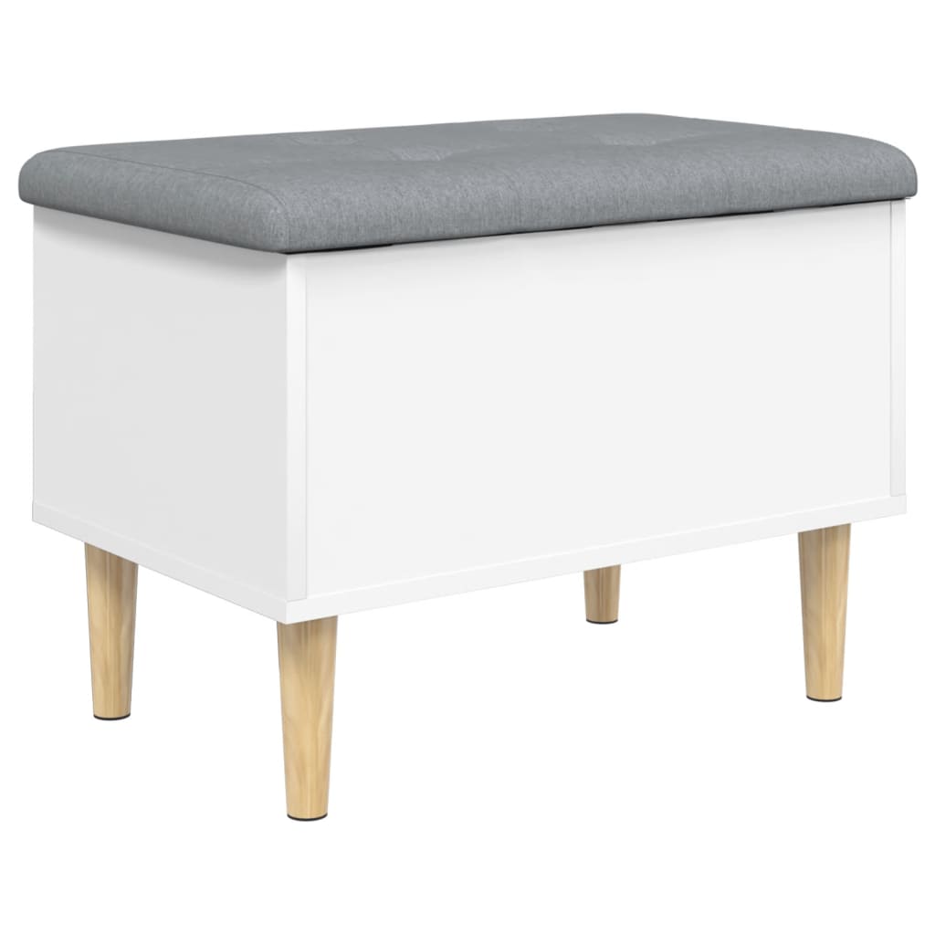Banc de rangement blanc 62x42x46 cm bois d'ingénierie - XIOS