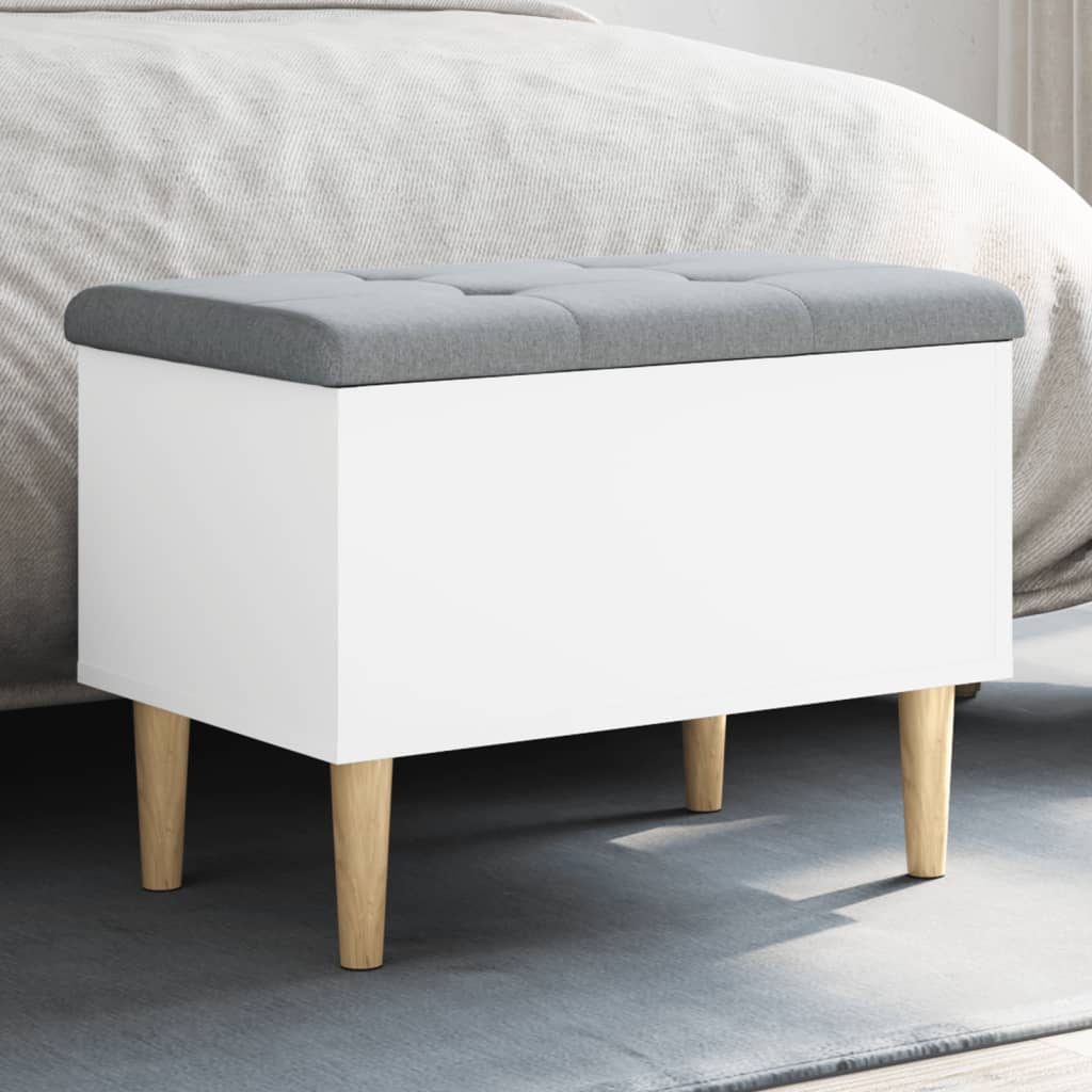 Banc de rangement blanc 62x42x46 cm bois d'ingénierie - XIOS