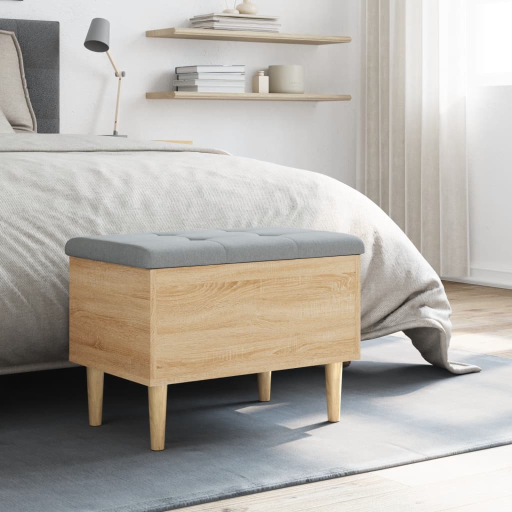 Banc de rangement chêne sonoma 62x42x46 cm bois d'ingénierie - XIOS
