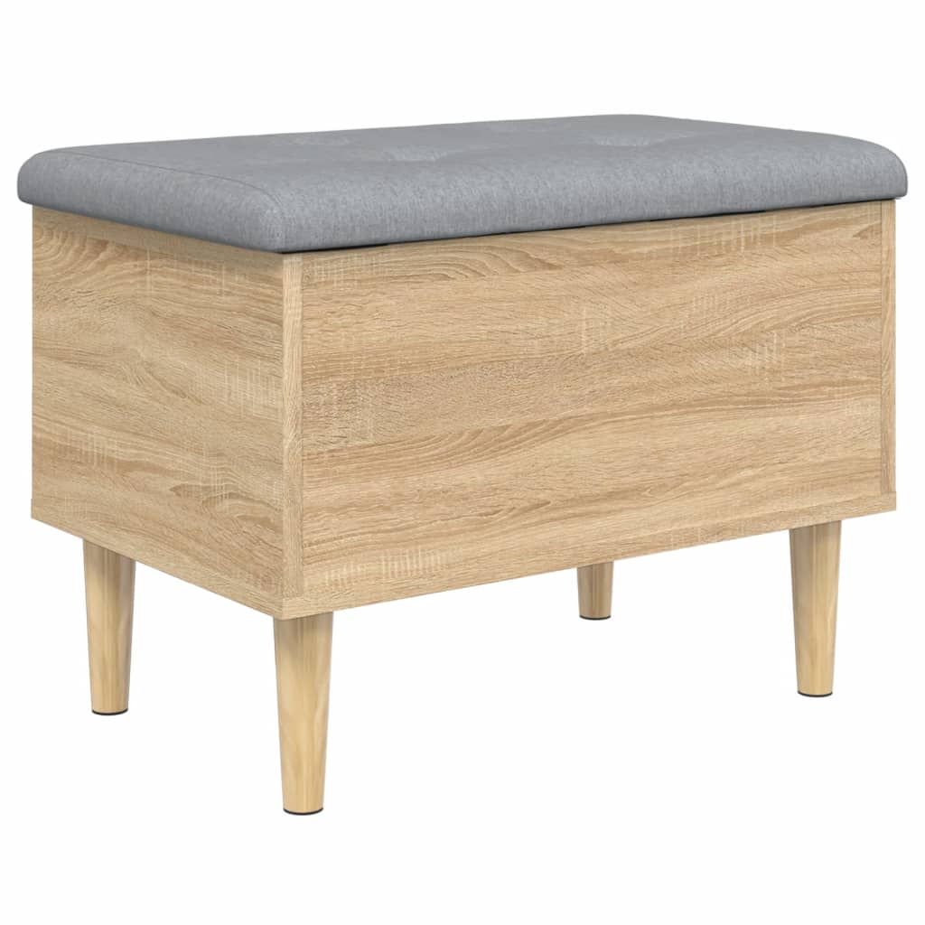 Banc de rangement chêne sonoma 62x42x46 cm bois d'ingénierie - XIOS