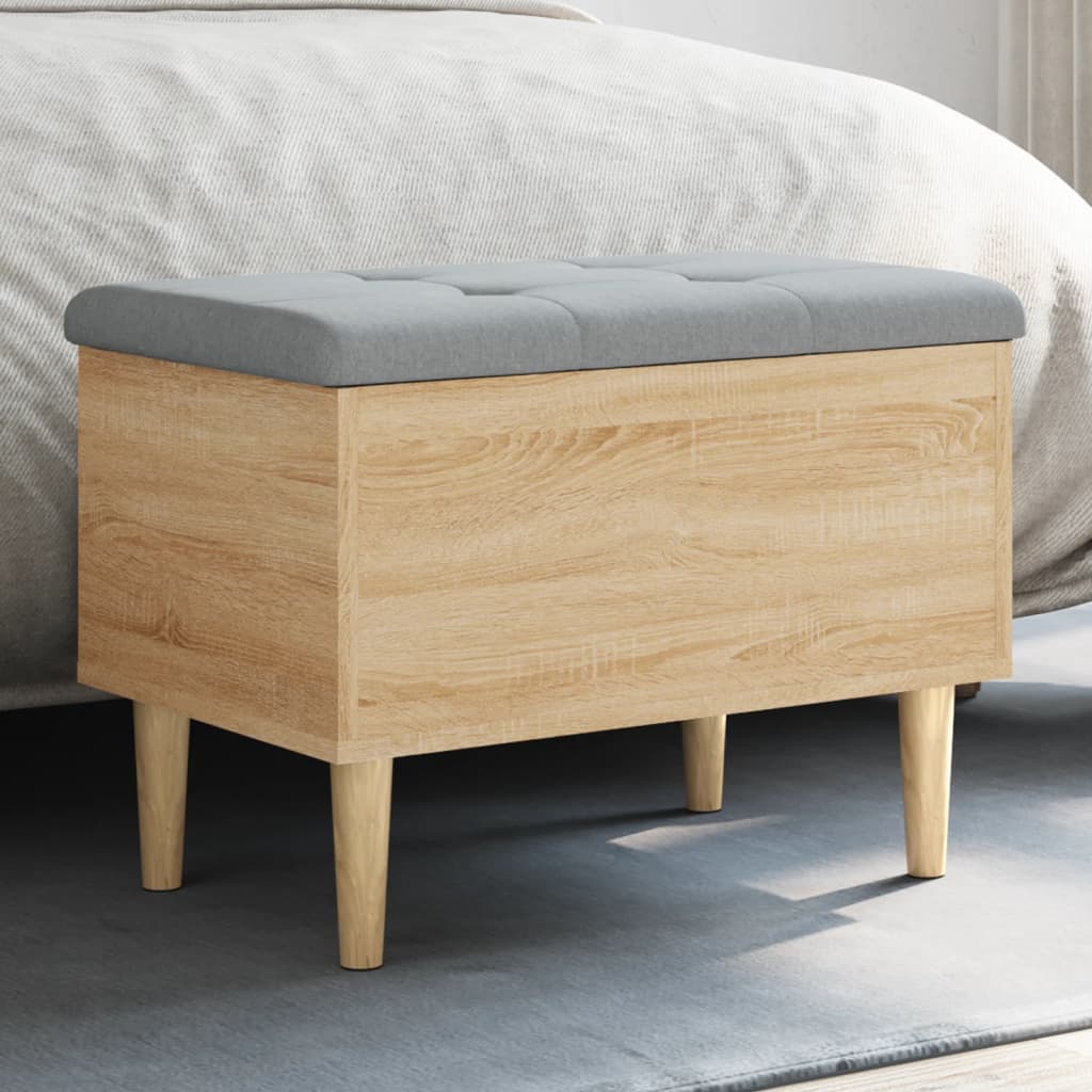 Banc de rangement chêne sonoma 62x42x46 cm bois d'ingénierie - XIOS