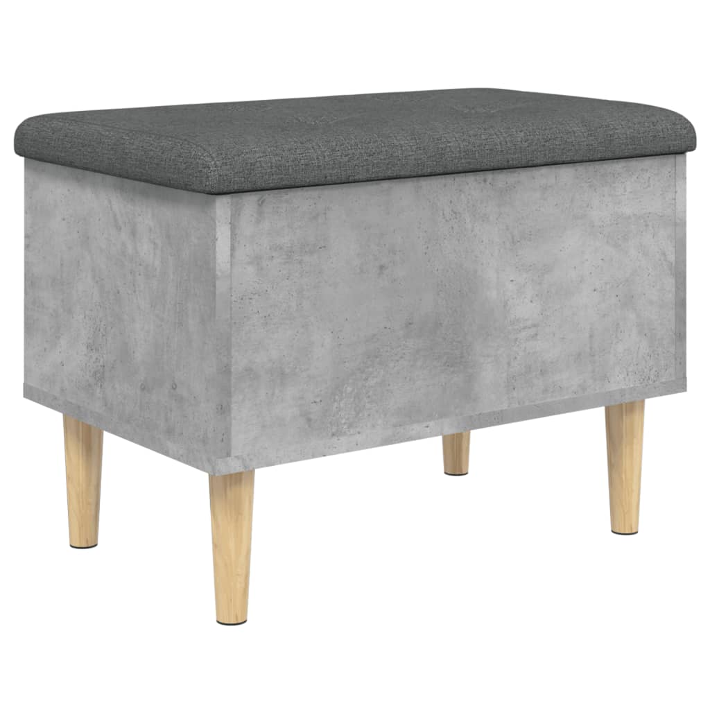 Banc de rangement gris béton 62x42x46 cm bois d'ingénierie - XIOS