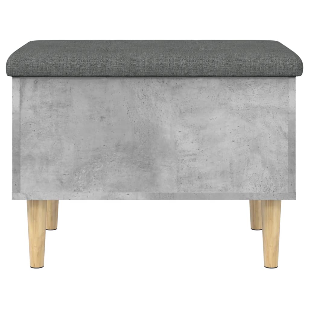 Banc de rangement gris béton 62x42x46 cm bois d'ingénierie - XIOS