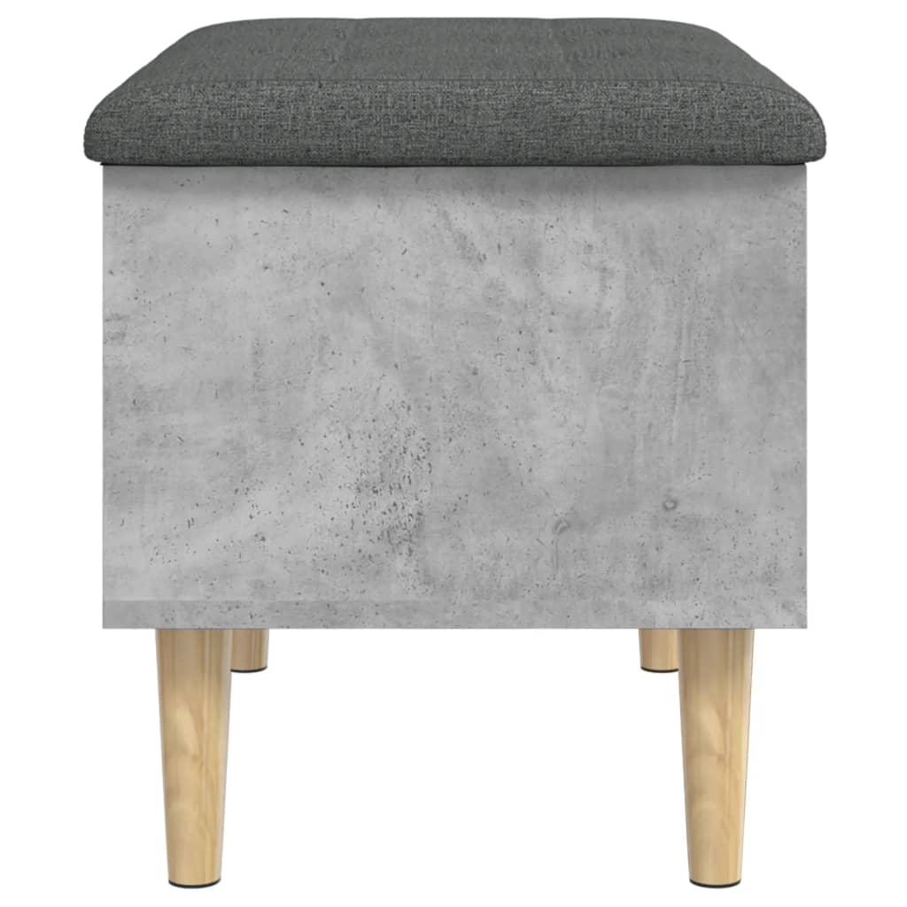 Banc de rangement gris béton 62x42x46 cm bois d'ingénierie - XIOS