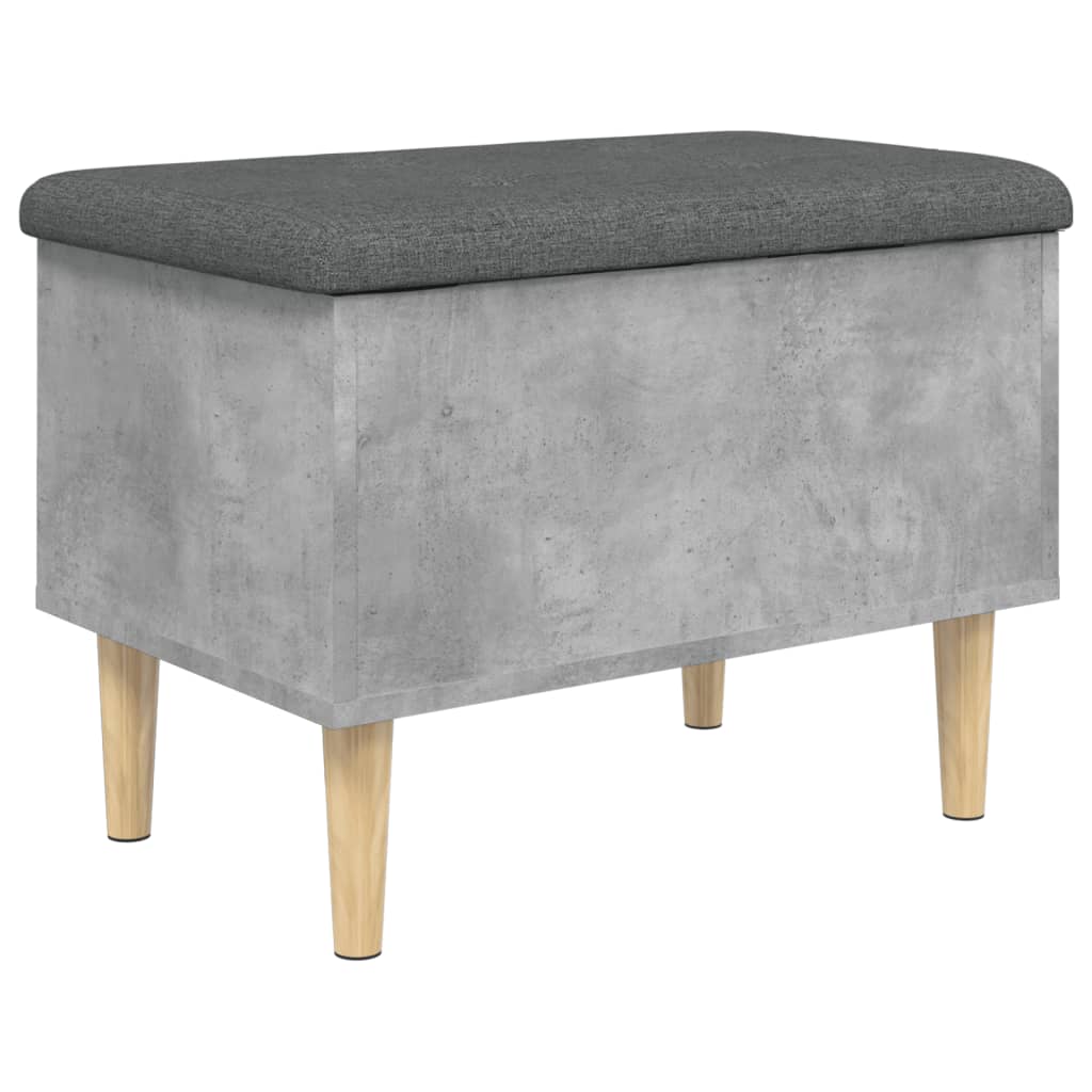 Banc de rangement gris béton 62x42x46 cm bois d'ingénierie - XIOS
