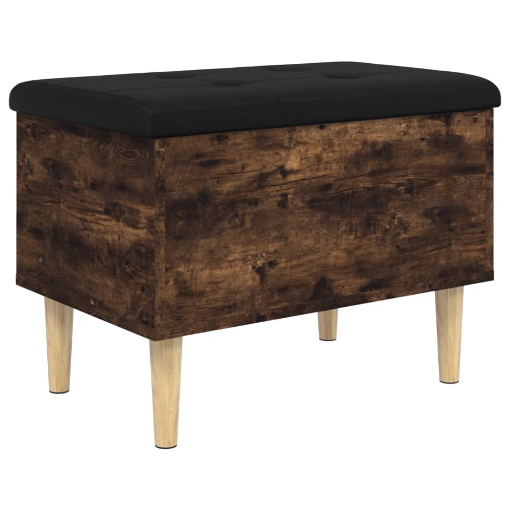 Banc de rangement chêne fumé 62x42x46 cm bois d'ingénierie - XIOS