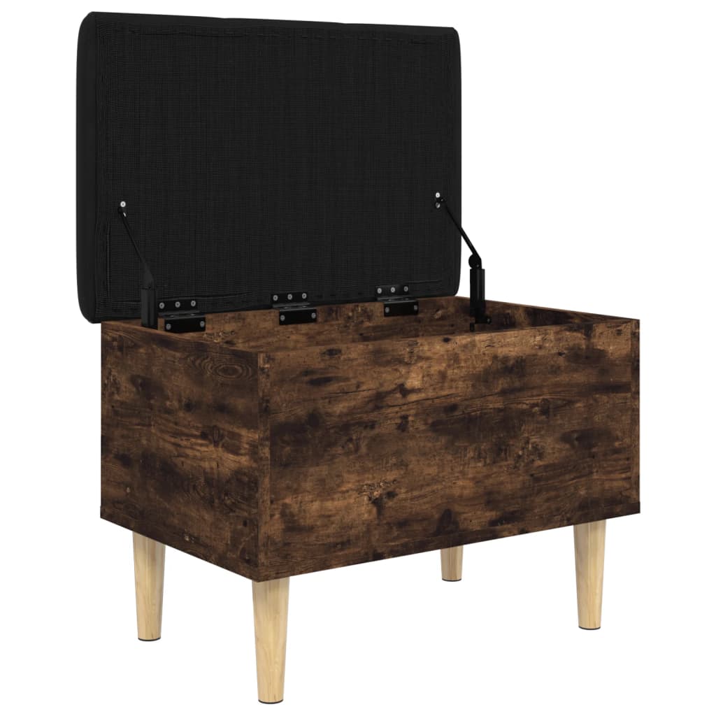 Banc de rangement chêne fumé 62x42x46 cm bois d'ingénierie - XIOS