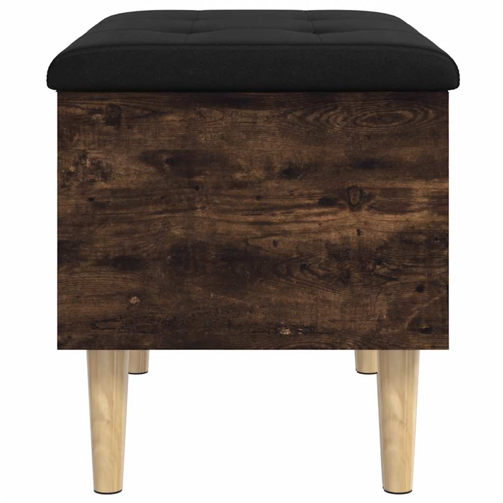 Banc de rangement chêne fumé 62x42x46 cm bois d'ingénierie - XIOS
