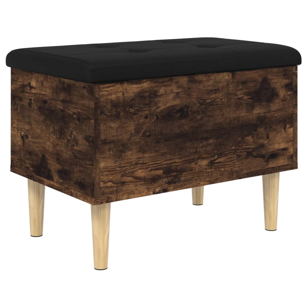 Banc de rangement chêne fumé 62x42x46 cm bois d'ingénierie - XIOS