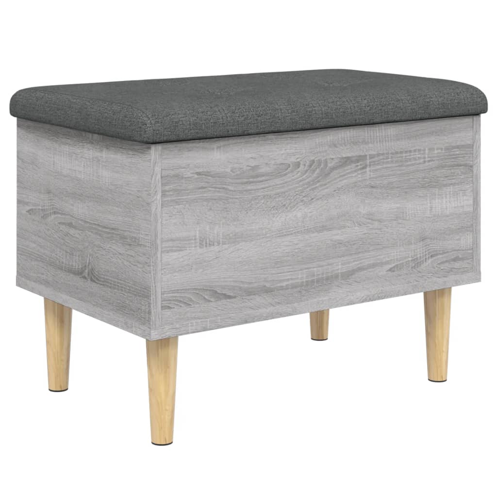 Banc de rangement sonoma gris 62x42x46 cm bois d'ingénierie - XIOS