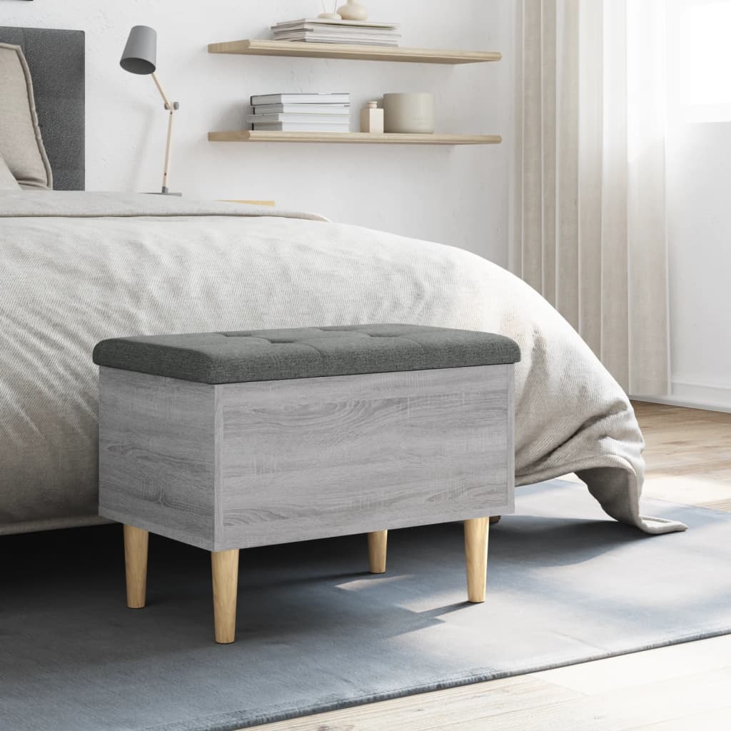 Banc de rangement sonoma gris 62x42x46 cm bois d'ingénierie - XIOS