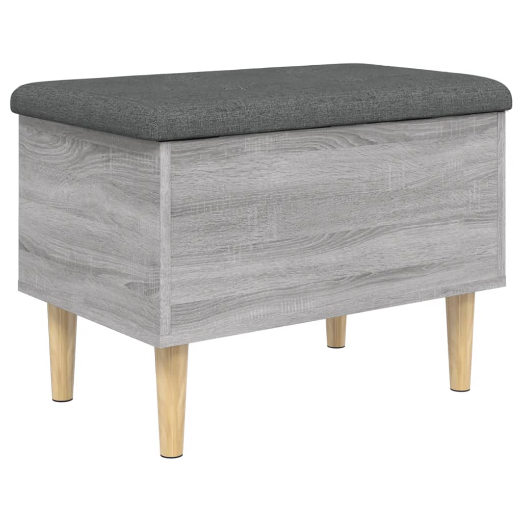Banc de rangement sonoma gris 62x42x46 cm bois d'ingénierie - XIOS