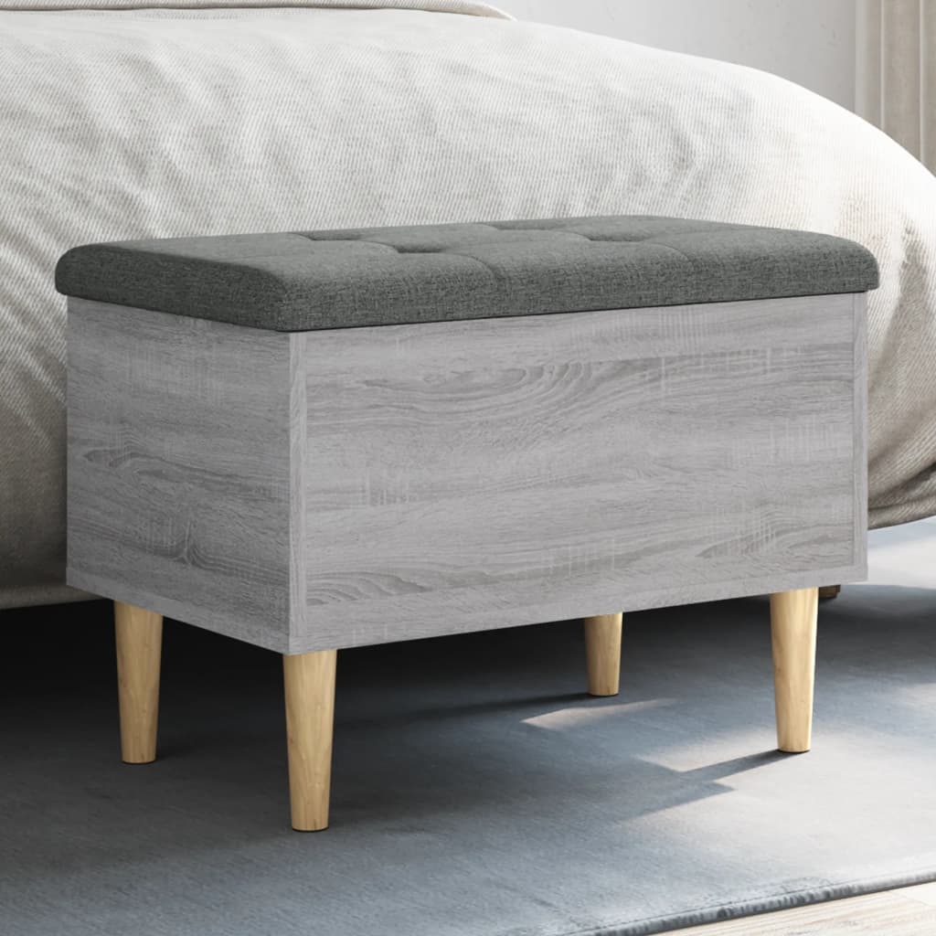 Banc de rangement sonoma gris 62x42x46 cm bois d'ingénierie - XIOS