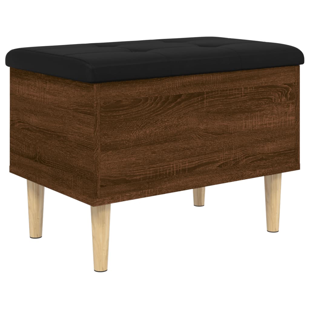 Banc de rangement chêne marron 62x42x46 cm bois d'ingénierie - XIOS
