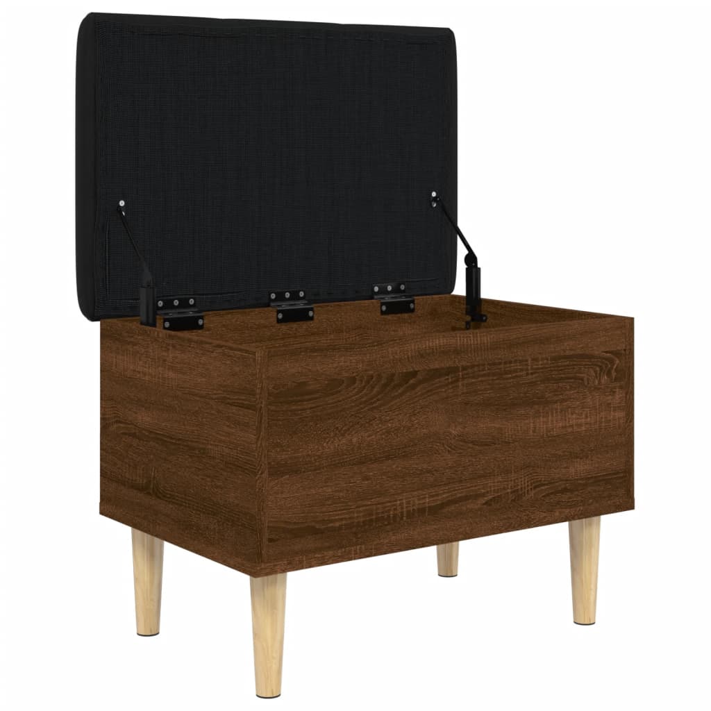 Banc de rangement chêne marron 62x42x46 cm bois d'ingénierie - XIOS