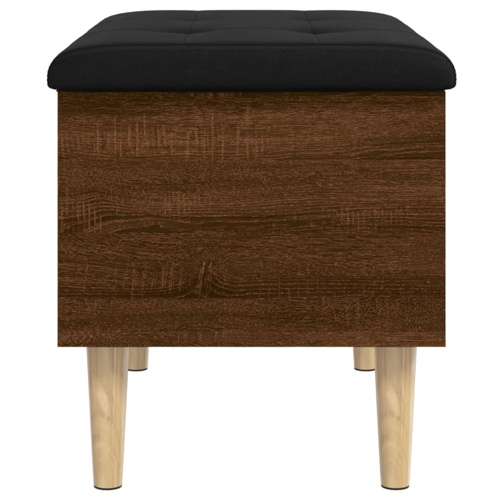Banc de rangement chêne marron 62x42x46 cm bois d'ingénierie - XIOS
