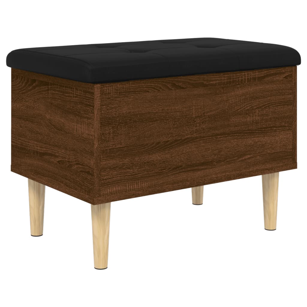 Banc de rangement chêne marron 62x42x46 cm bois d'ingénierie - XIOS
